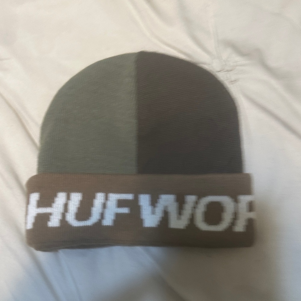 HUF Green and Brown Beanie